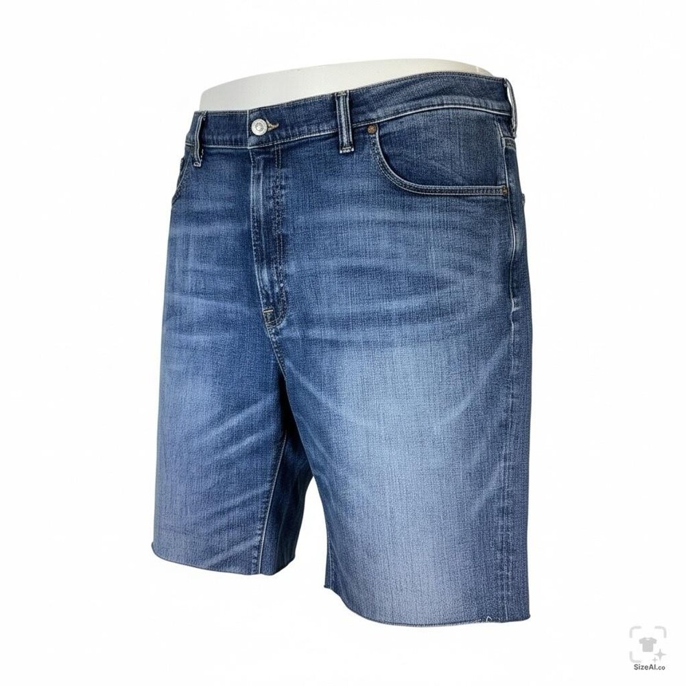 Lucky Brand Denim Shorts Mens 48 Blue Athletic Taper Stretch Bermuda 8 Inseam
